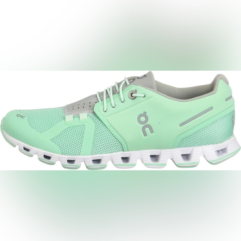 On Running Women's Athletic Shoes in Mint and Gray
